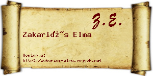 Zakariás Elma névjegykártya